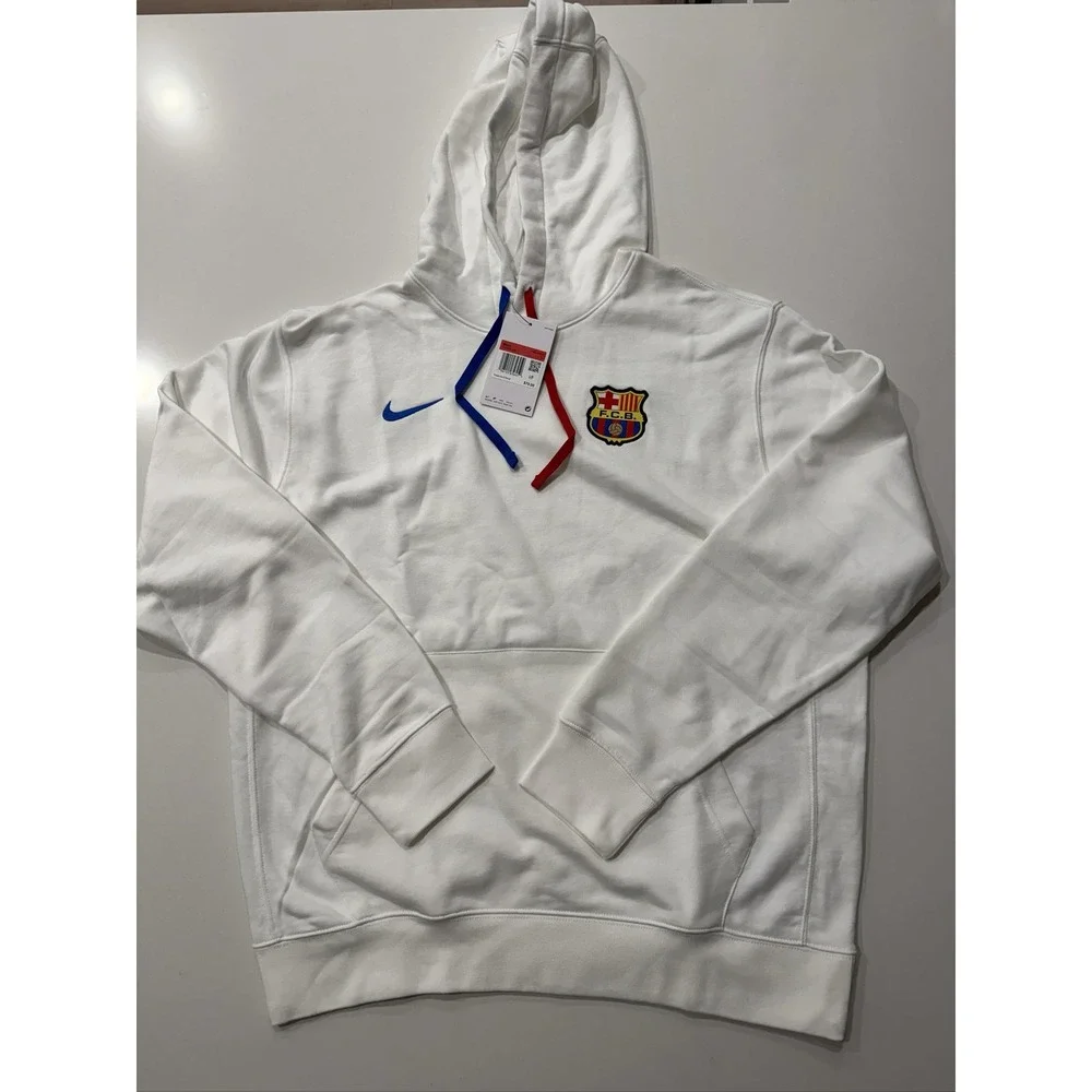 Nike F.C.B. Hoodie DV5563-100 Men's L White F.C. Barcelona Soccer